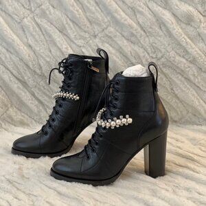 Authentic Jimmy Choo Cruz 95 Ankle boot Pearl & Crystal